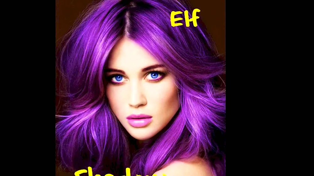 Olivia Aubrain with purple hair