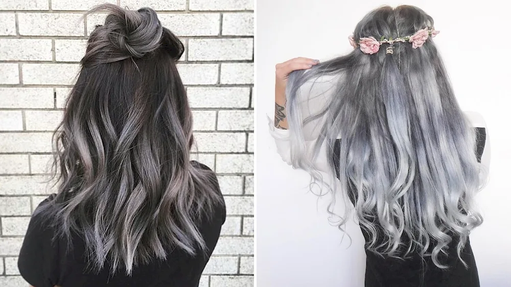 Ombre balayage ashy