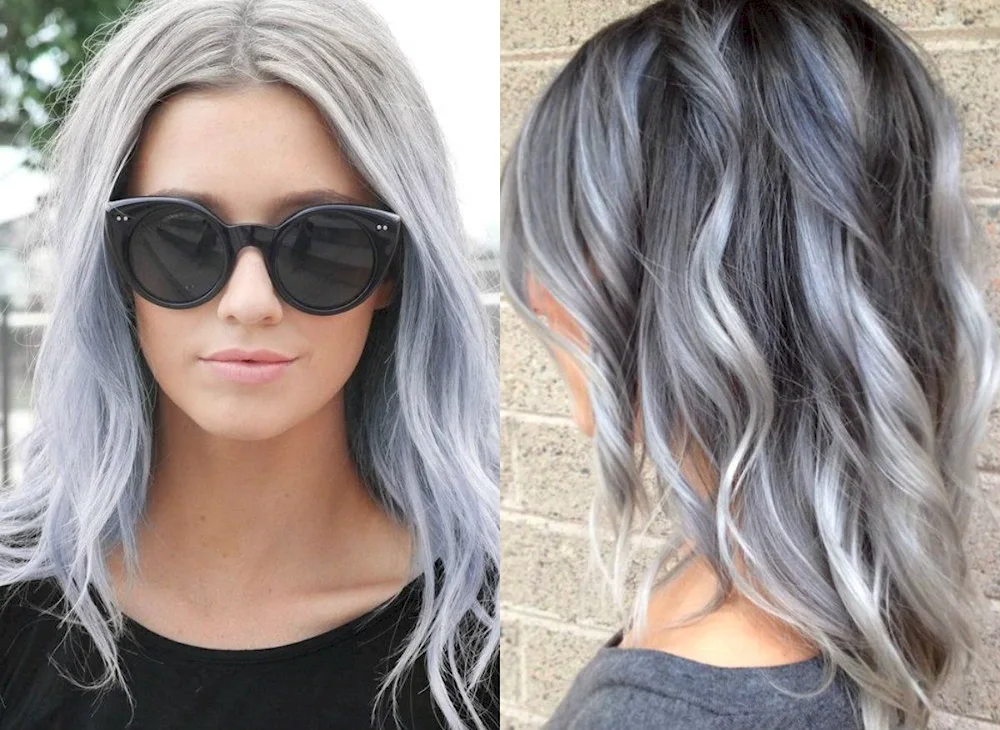 Lime grey hair colouring