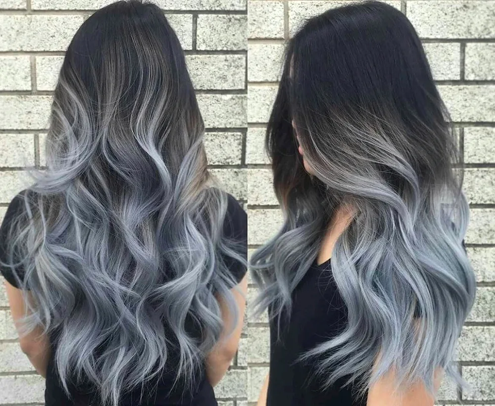 Ombré balayage ashy