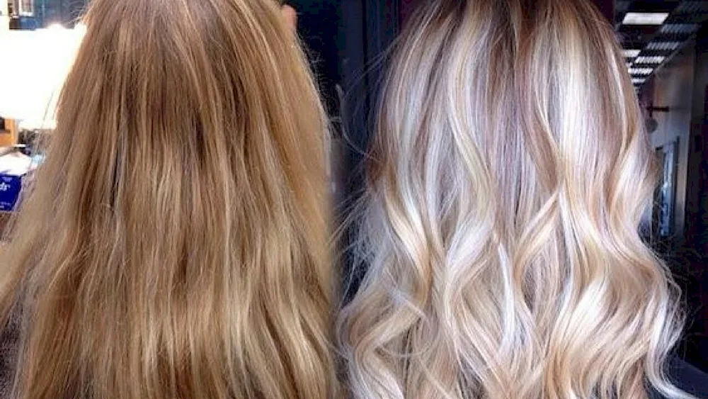 Ombre balayage pearl blond