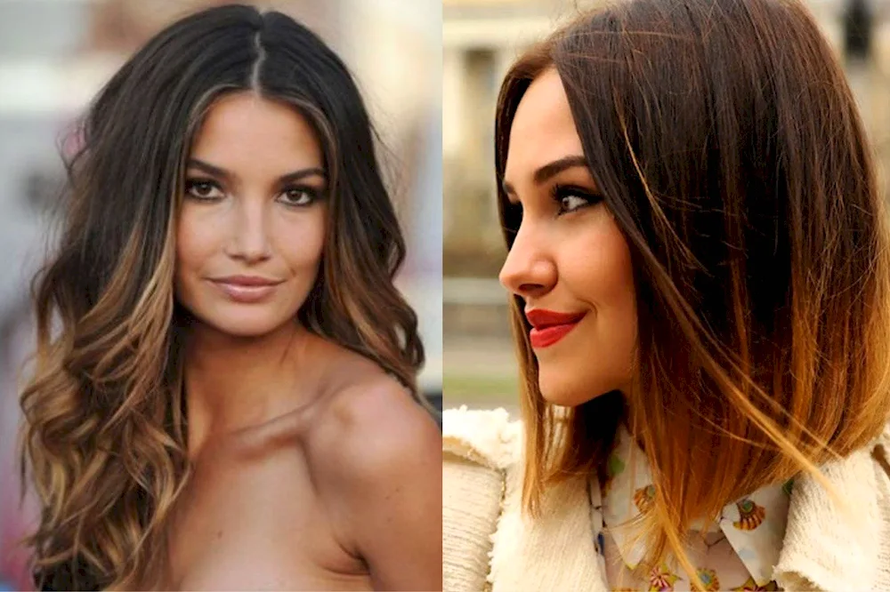 Ombre for brunettes with brown eyes