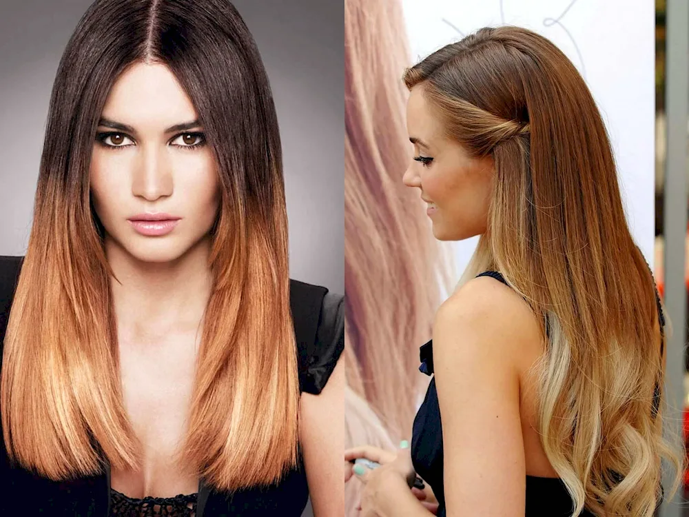 Ombre two-tone colouring