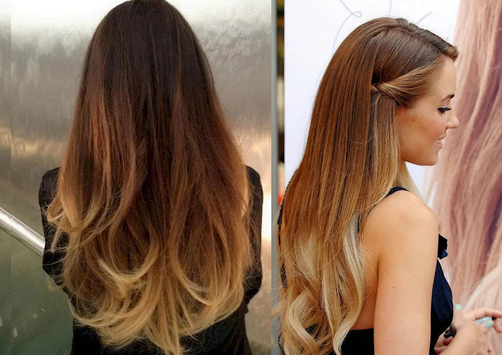 Ombré on long hair