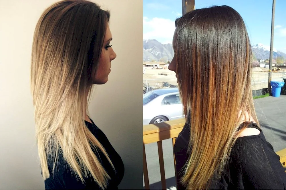 Ombré on blonde hair