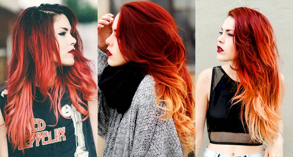Ombré on red hair