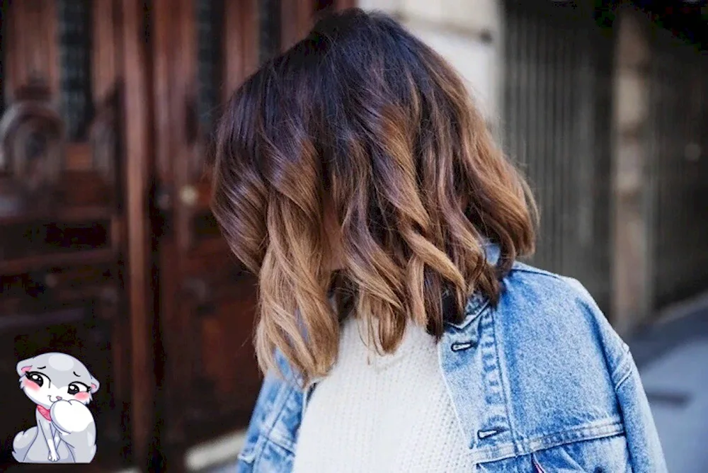 Girl with short hair from back