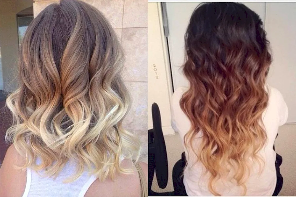 Dark to light blonde balayage