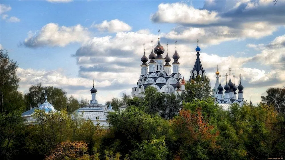 The Temple of St Basil the Great on the River Nativity of the Christ Church of the Saviour