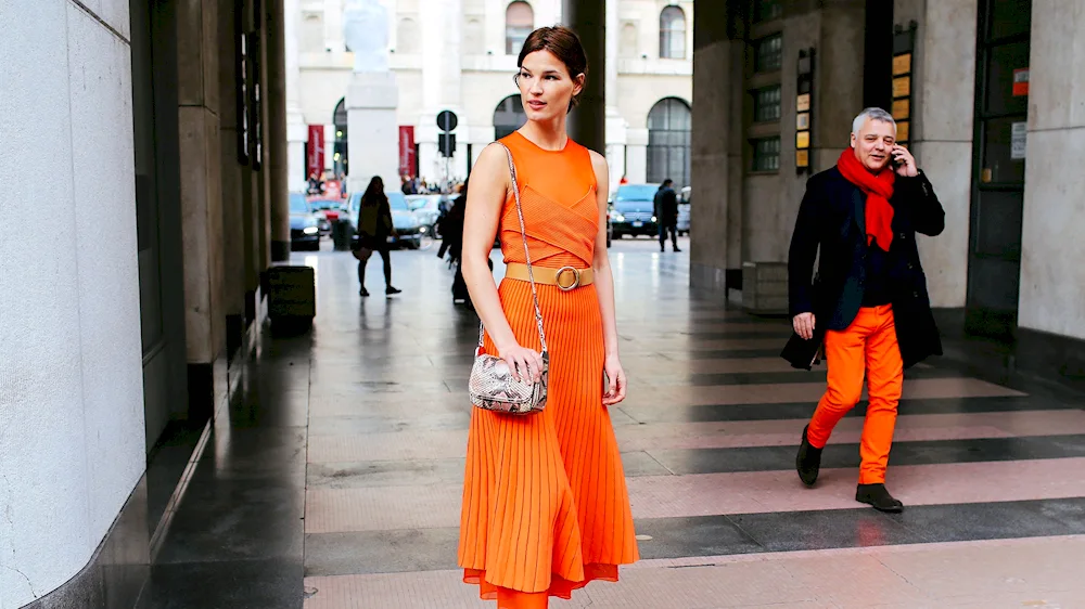 Orange skirt