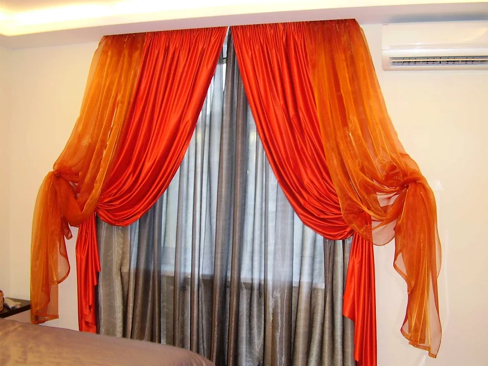 Orange curtains