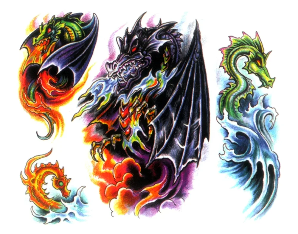 Golden dragon tattoo