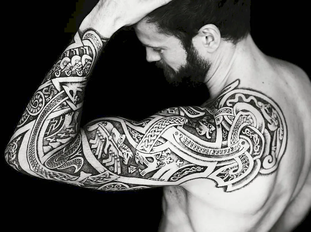 Ornamental tattoo Scandinavia