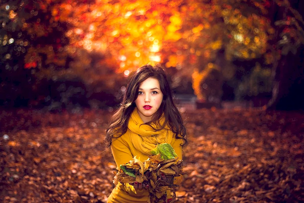 Autumn girl photo shoot