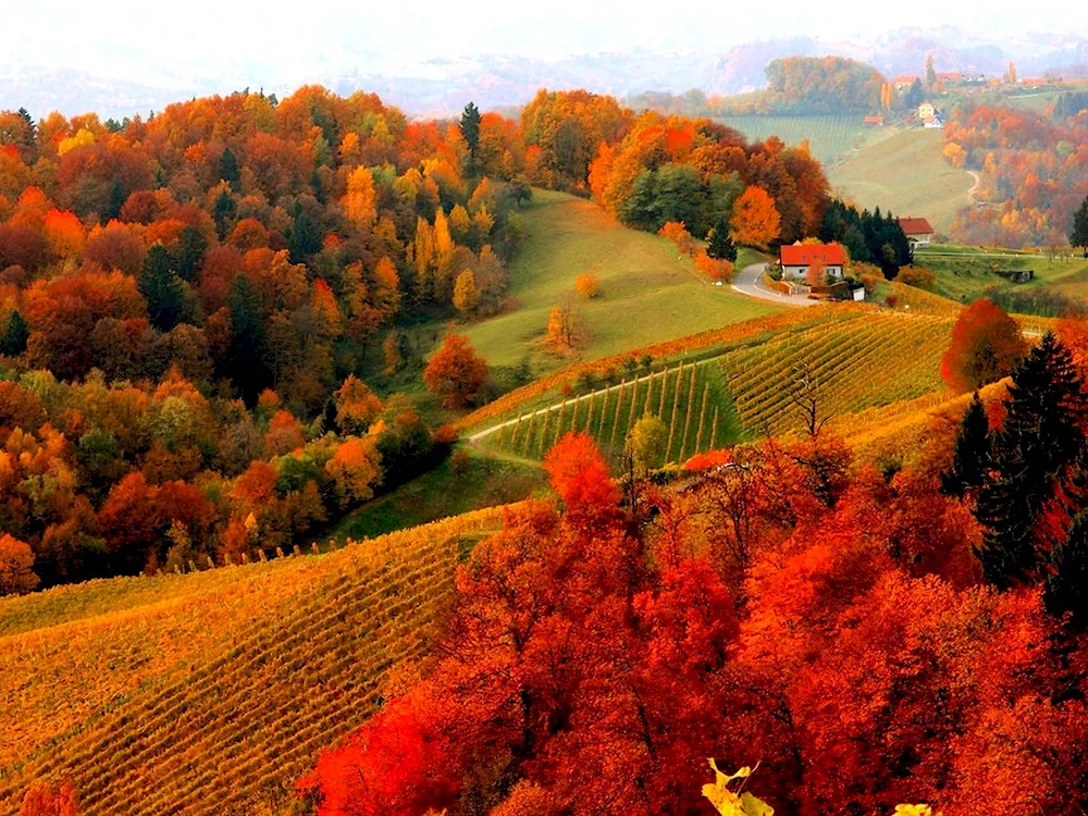 Azerbaijan mountains in autumn