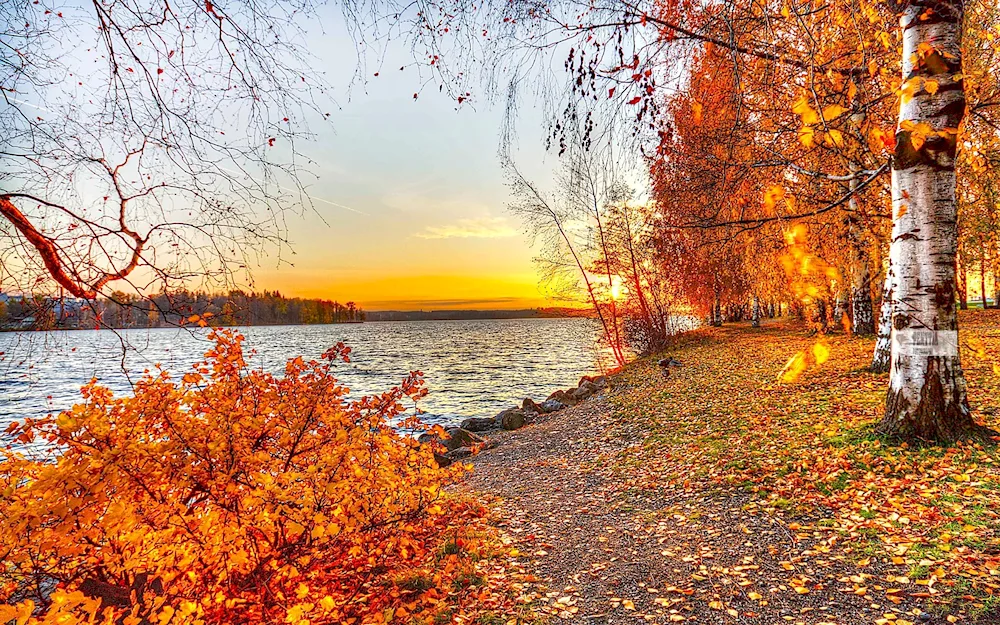 Push mountains in autumn