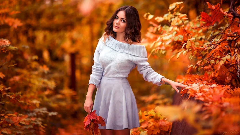 Autumn photo shoot in nature