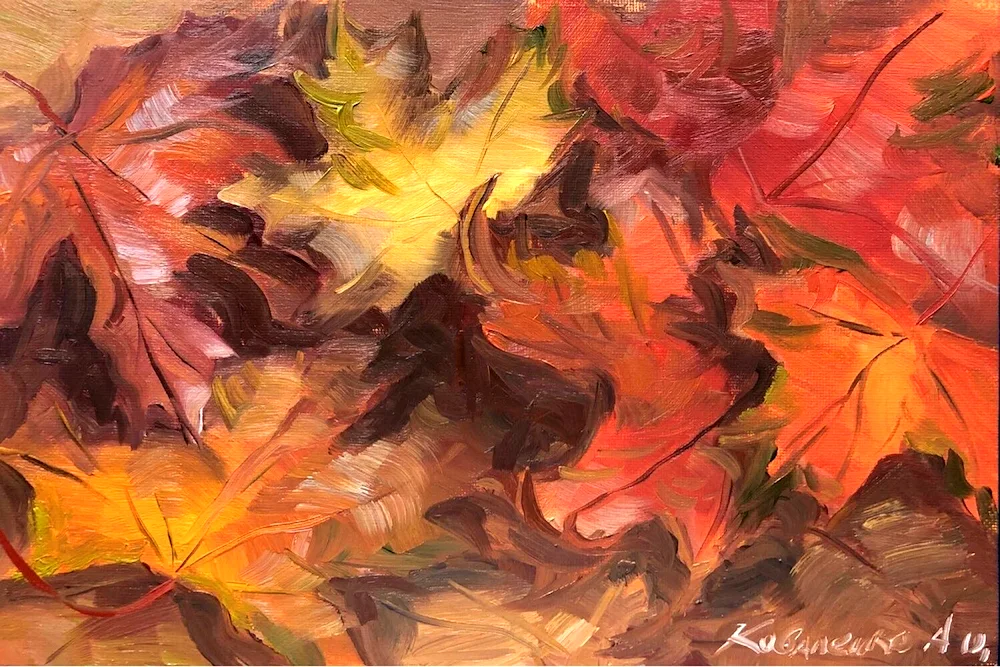 Autumn leaves painting