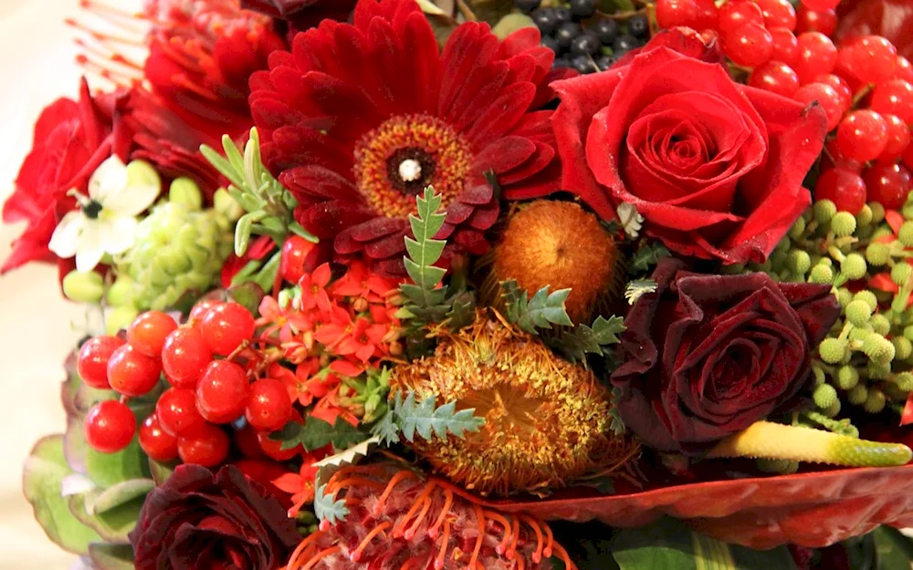 Autumn flower bouquet