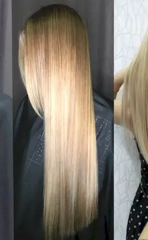 60cm bleached hair