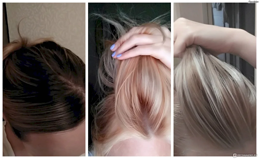 Dark hair dyeing from dark to russet