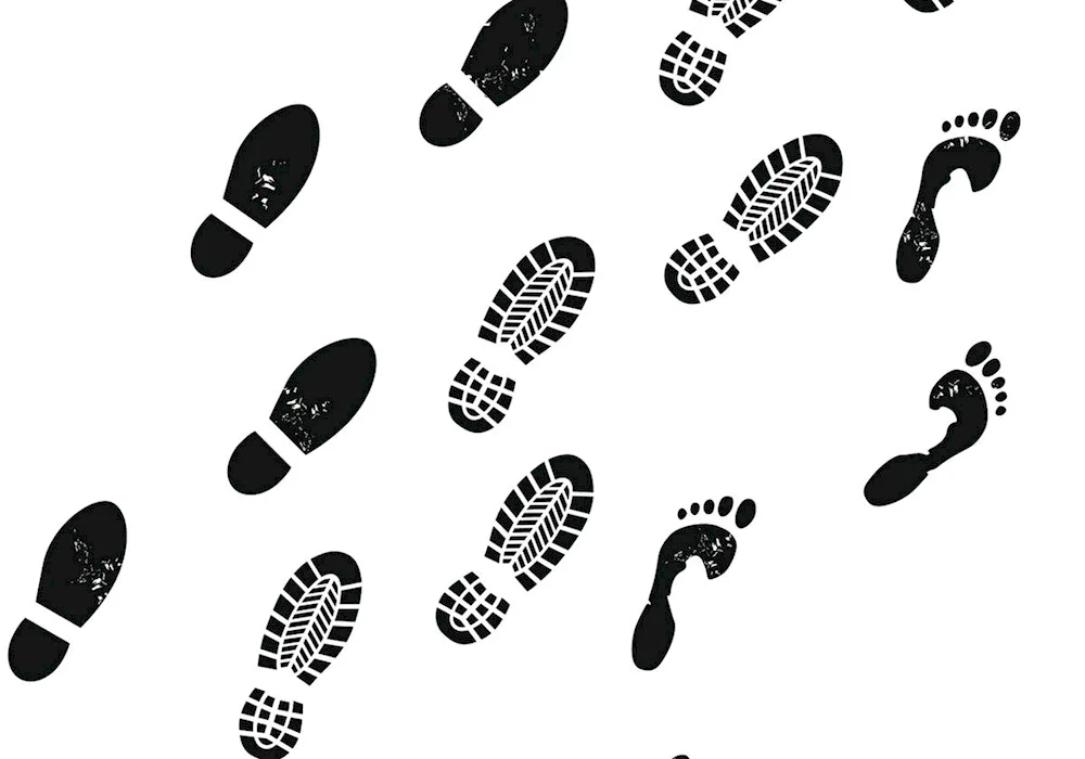 Shoe prints