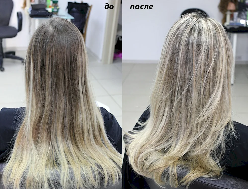 Balding on blonde hair