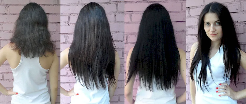 Grown out hair extensions