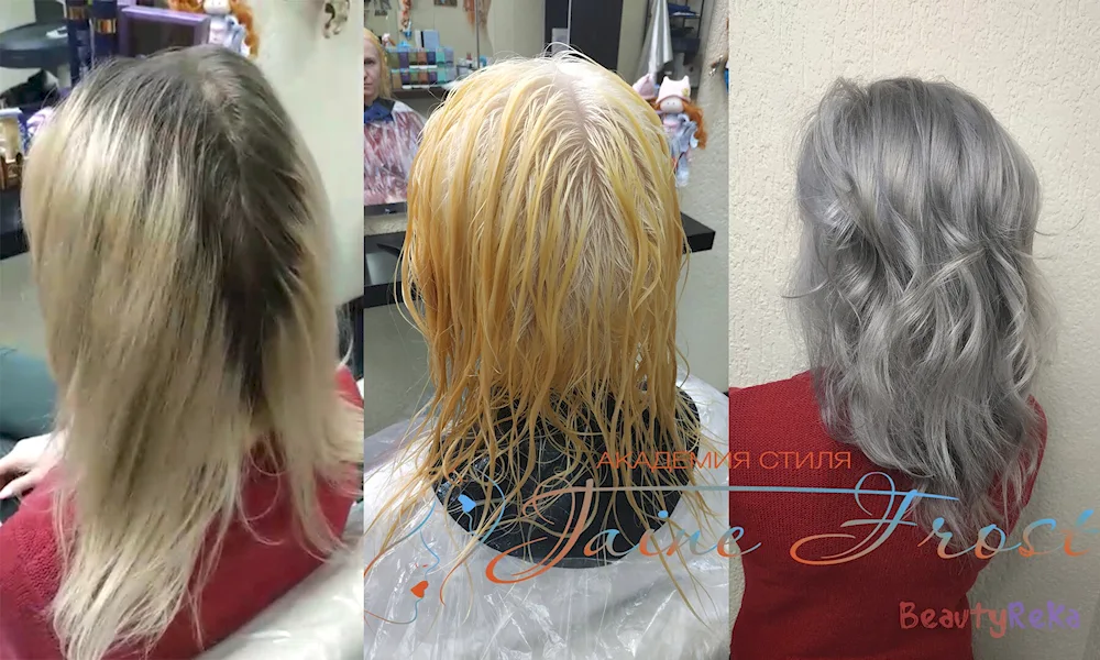 Backcombing root colouring technique
