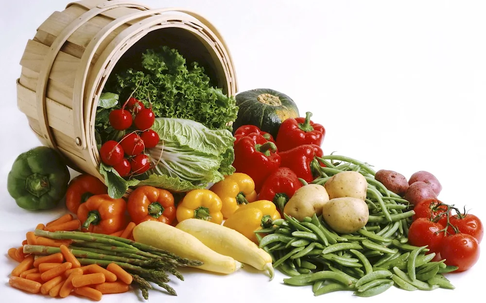 A basket of vegetables