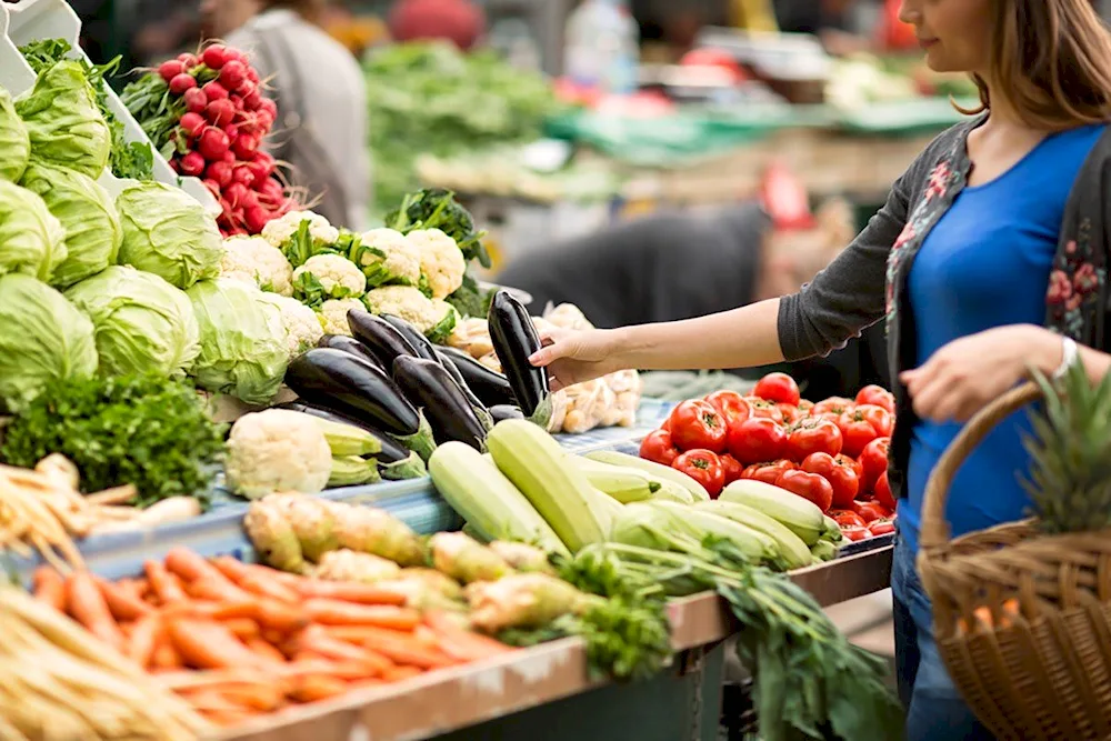 Vegetables at the market