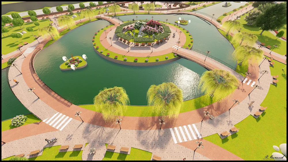 Abu Dhabi Park landscaping