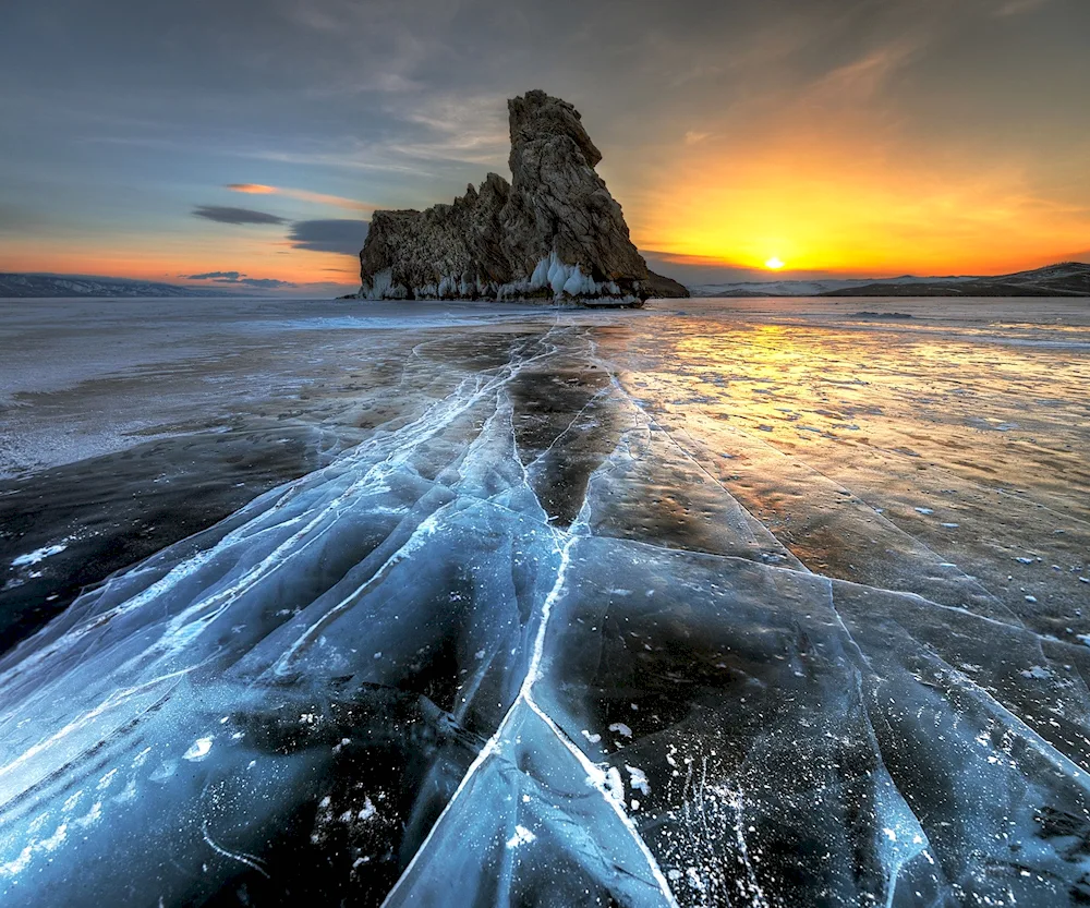 Lake Baikal winter