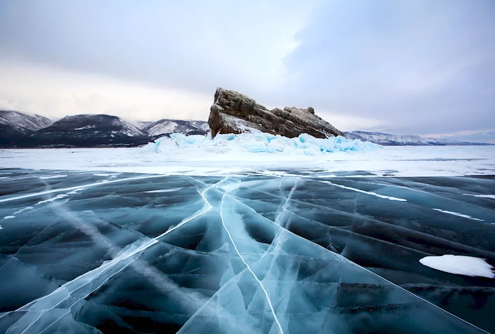 Hoboy Cape Baikal winter