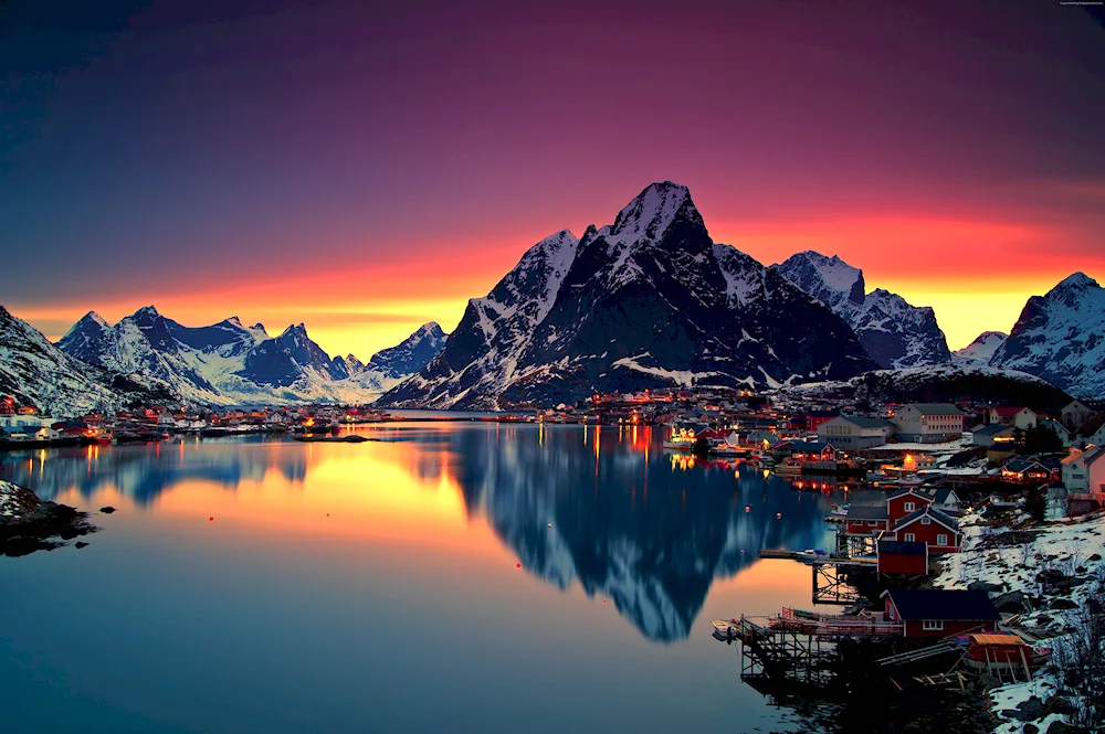 Lake Lofoten Norway