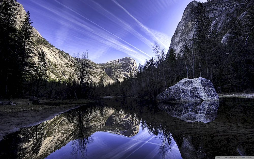Table in the dark Mirror Yosemite