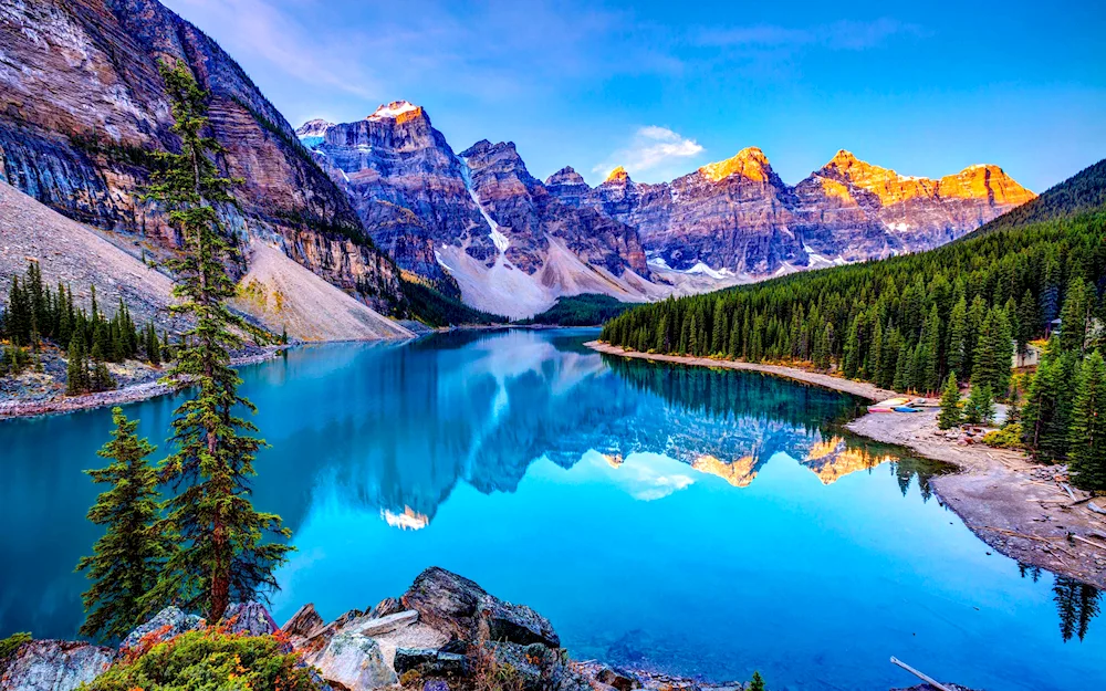 Lake Moraine Alberta Canada