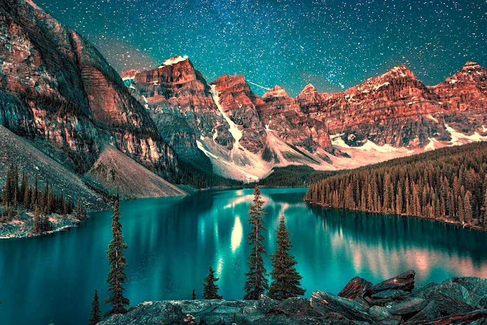 Lake Moraine in Canada