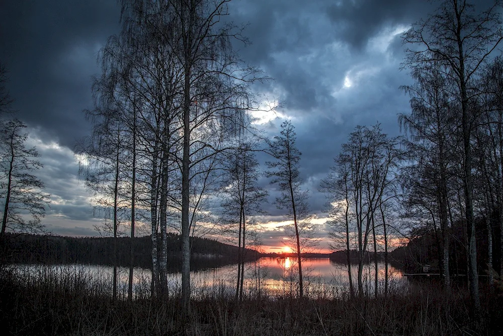 Spring flood of the river Sjerna