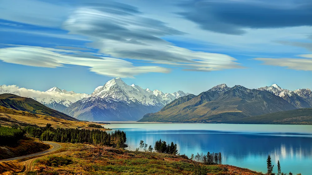 Pukaki Lake in New Zealand