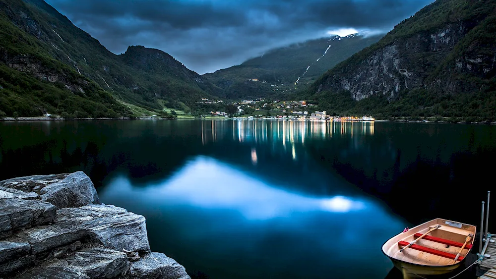 Lake in Norway fjord