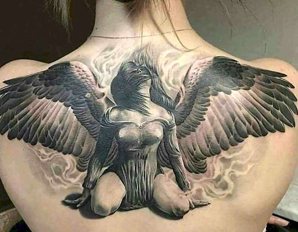 Fallen angel tattoo