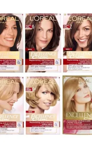 Loreal Excellence hair dye palette