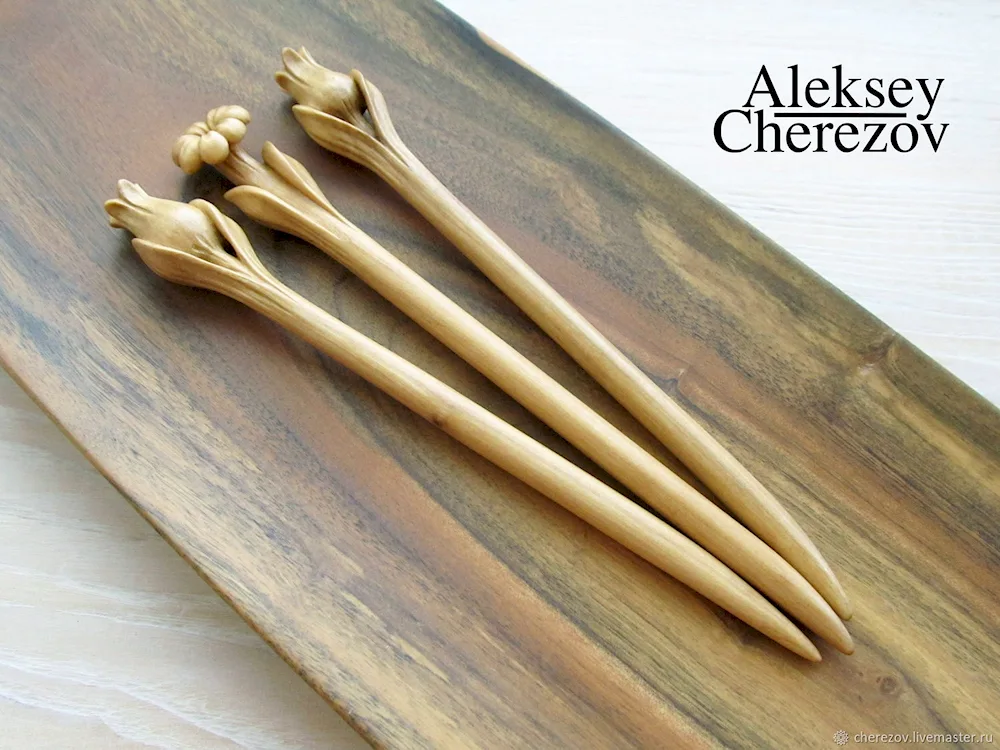 Kanzashi geisha hairstyle with chopsticks