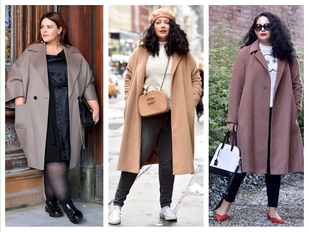 Cocoon coat plus size