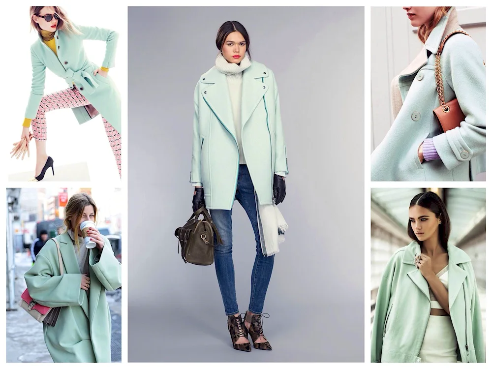 Mint coloured coat