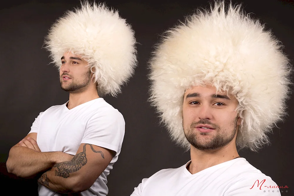Caucasian white papakha