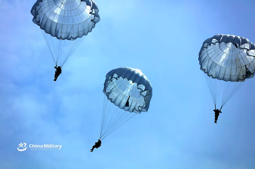 Parachutist cartoon parachutist
