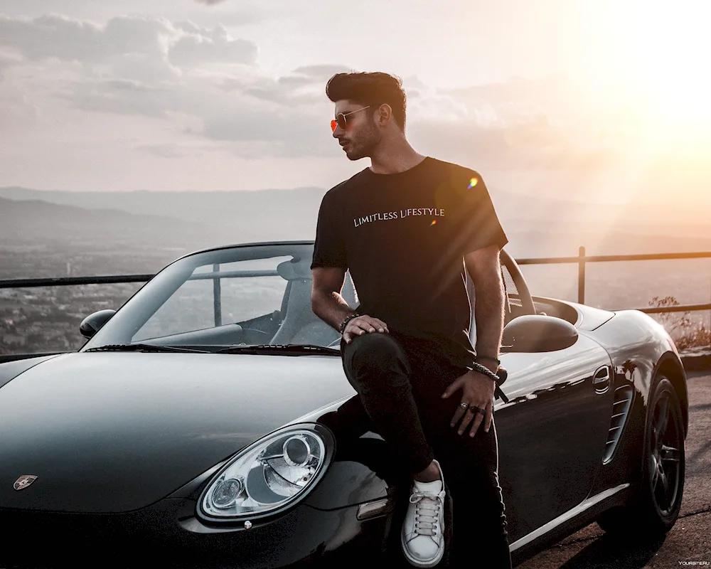 Guy near car