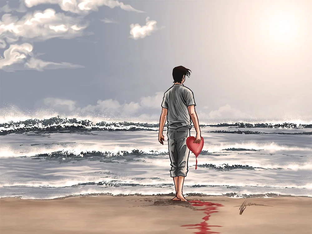 The guy with his heart